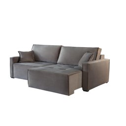 Sofá Retrátil Reclinável Alpha 2,60cm Super Compacto:LINHO BEGE - 2