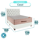 Ver imagem 3 de Cama + Box Branco e Colchão Ortobom Molas Ensacadas Casal - Airtech + Cabeceira
