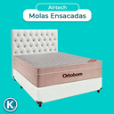 Ver imagem 4 de Cama + Box Branco e Colchão Ortobom Molas Ensacadas Casal - Airtech + Cabeceira