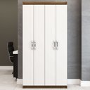 Ver imagem 3 de Armário para Escritório Barramas 4 Portas Off White - Pnr Móveis