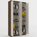 Ver imagem 7 de Armário para Escritório Barramas 4 Portas Off White - Pnr Móveis