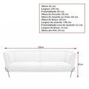 Ver imagem 3 de Sofá Oslo 3 Lugares 230cm Cinza Bouclé Base Aço Preto Estrutura Madeira Sallar Home