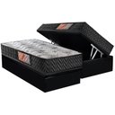 Ver imagem 1 de Conjunto Box Baú Solteiro: Colchão Espuma Paropas D23 Pasquale Black + Base Crc Suede Black (