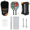 Kit Beach Tennis 02 Raquetes + 01 Rede Sandever Btr 160 Set - Azul/verde - 2