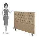 Ver imagem 2 de Cabeceira Cama Box Casal 140Cm Diamante D10 Linho Bege