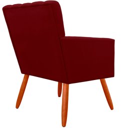 Kit 2 Poltrona Decorativa Miami Vinho para Sala de Estar Recepção - 3