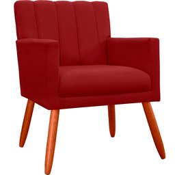 Kit 2 Poltrona Decorativa Miami Vinho para Sala de Estar Recepção - 2