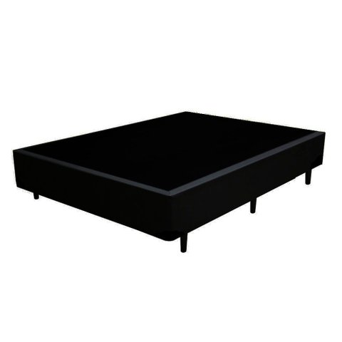 Cama Box Casal Sintetico Premium Santo Box 40x138x188:preto