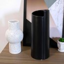 Ver imagem 2 de Vaso Decorativo Cilíndrico em Cerâmica Branco 24x11 cm - D’Rossi