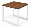 Ver imagem 6 de Mesa de Jantar Reforçada Industrial 60x80cm Tampo Marrom Pés Branco