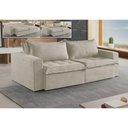 Ver imagem 3 de Sofá Cama 3 Lugares Retrátil Reclinável Linho M-184 Martins Creme