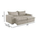 Ver imagem 5 de Sofá Cama 3 Lugares Retrátil Reclinável Linho M-184 Martins Creme