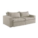 Ver imagem 2 de Sofá Cama 3 Lugares Retrátil Reclinável Linho M-184 Martins Creme