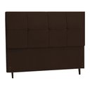 Ver imagem 1 de Cabeceira New Civic Estofada com Botão de Strass para Cama Box Queen Size 164cm Marrom -