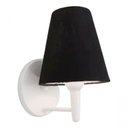 Ver imagem 5 de Arandela Cone Md-2004 Base Branco Cúpula em Tecido 14-14x07cm Preto - Bivolt