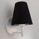 Ver imagem 3 de Arandela Cone Md-2004 Base Branco Cúpula em Tecido 14-14x07cm Preto - Bivolt