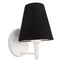 Ver imagem 2 de Arandela Cone Md-2004 Base Branco Cúpula em Tecido 14-14x07cm Preto - Bivolt
