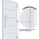 Ver imagem 7 de Porta de Alumínio de Giro Lambri com Friso Puxador 60cm 215x89cm Abertura Esquerda Riobras Aluminio Branco
