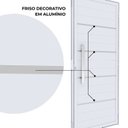Ver imagem 6 de Porta de Alumínio de Giro Lambri com Friso Puxador 60cm 215x89cm Abertura Esquerda Riobras Aluminio Branco