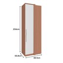 Ver imagem 5 de Guarda Roupa 1 Porta Correr para Canto Reto 841mm Setiba Plus Rimo Carvalho/branco