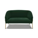 Ver imagem 4 de Sofá Namoradeira 2 Lugares Pé Ferro Dourado Stella Bouclê Verde D03 - D'Rossi