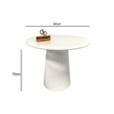 Ver imagem 2 de Mesa de Canto Cone Laqueado com Tampo Vidro 60cm Branco 70cm Branco