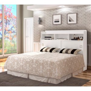 Cabeceira Quarto Queen Jessica 160cm Branco