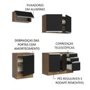 Ver imagem 5 de Armário de Cozinha Compacta 180cm Rustic Preto Glamy Madesa 07
