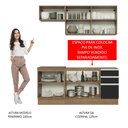Ver imagem 6 de Armário de Cozinha Compacta 180cm Rustic Preto Glamy Madesa 07