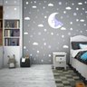 Adesivo Parede Estrelas Lua Nuvens Titulos Estrelas Roxas - 2