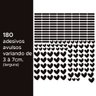 Kit de Adesivos Infantis Corações e Traços Preto Arte Destaque - 2