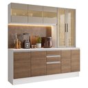Ver imagem 2 de Armário de Cozinha Compacta 100% MDF 180 cm Branco/Rustic/Crema Smart Madesa 04