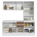 Ver imagem 5 de Armário de Cozinha Compacta 100% MDF 180 cm Branco/Rustic/Crema Smart Madesa 04