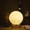 Ver imagem 2 de Luminária de Mesa Lua Cheia 15cm 3D Usb Touch 4 Cores Led