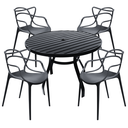 Ver imagem 1 de Jogo de Mesa Jardim Ripada 1,20m 4 Cadeiras Piscina Condominio Hotel Bar Restaurante