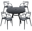 Ver imagem 1 de Jogo de Mesa Jardim Ripada 1,20m 4 Cadeiras Piscina Condominio Hotel Bar Restaurante