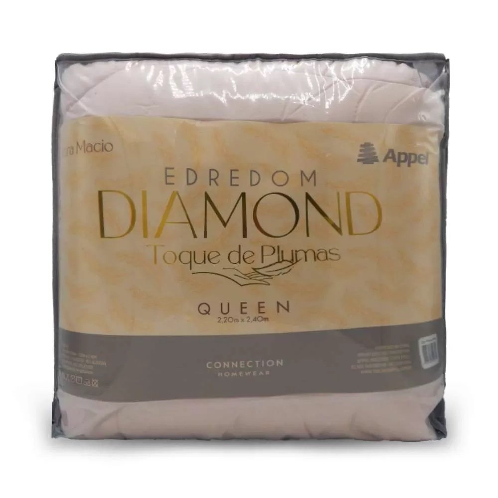 Edredom Diamond Toque de Plumas Queen 2,20x2,40 - Appel:Branco - 4