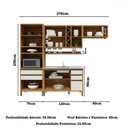 Ver imagem 4 de Armário de Cozinha Modulada com Balcão para Pia 8 Portas 5 Gavetas Pérola 100% Mdf Vidro Reflecta Am