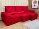 Ver imagem 2 de Sofá 4 e 5 Lugares 3,20m Retrátil e Reclinável Alpoim Estofados Athenas:vermelho