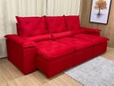 Ver imagem 1 de Sofá 4 e 5 Lugares 3,20m Retrátil e Reclinável Alpoim Estofados Athenas:vermelho