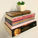 Ver imagem 3 de Prateleira Invisível para Livros Suporte Metal 15,4x12,8x7cm Estante Flutuante Oculta