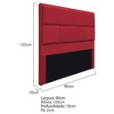 Ver imagem 5 de Cabeceira Solteiro Brick P02 90 cm Para Cama BoxVermelho