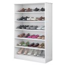 Ver imagem 7 de Guarda-Roupa Roupeiro Julie 4 Portas + Cômoda + Sapateira Prateleira MDP Branco