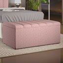 Ver imagem 1 de Calçadeira Recamier Baú para Cama Box Solteiro Dália 100x50 Cm W01 Linho Rosa - Lyam Decor