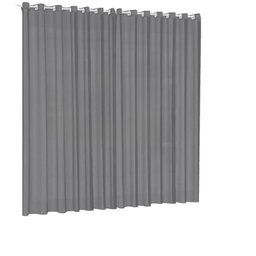 Cortina Voil Tecido 6,00x2,80 para Varão Simples:cinza - 1