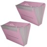 Kit 2 Pastas Sanfonadas A4 31 Divisórias Rosa Pastas Organizadoras de Documentos Linho Serena - 1