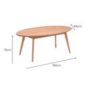 Ver imagem 3 de Mesa de Jantar Oval 190cm X 75cm Ecograndis Vertice