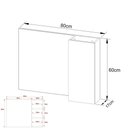 Ver imagem 3 de Espelheira Para Banheiro 1 Porta 80Cm Multimóveis Vcr10082 Branco Branco