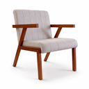 Ver imagem 5 de Conjunto 2 Poltronas Serena Linho Premium para Sala de Estar Recepção Sala de Espera Madeira:cru