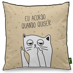 Almofada Gatinho Ranzinza Eu acordo quando quiser - 1